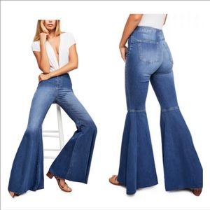 Free People Just Float On Super Flare Jeans